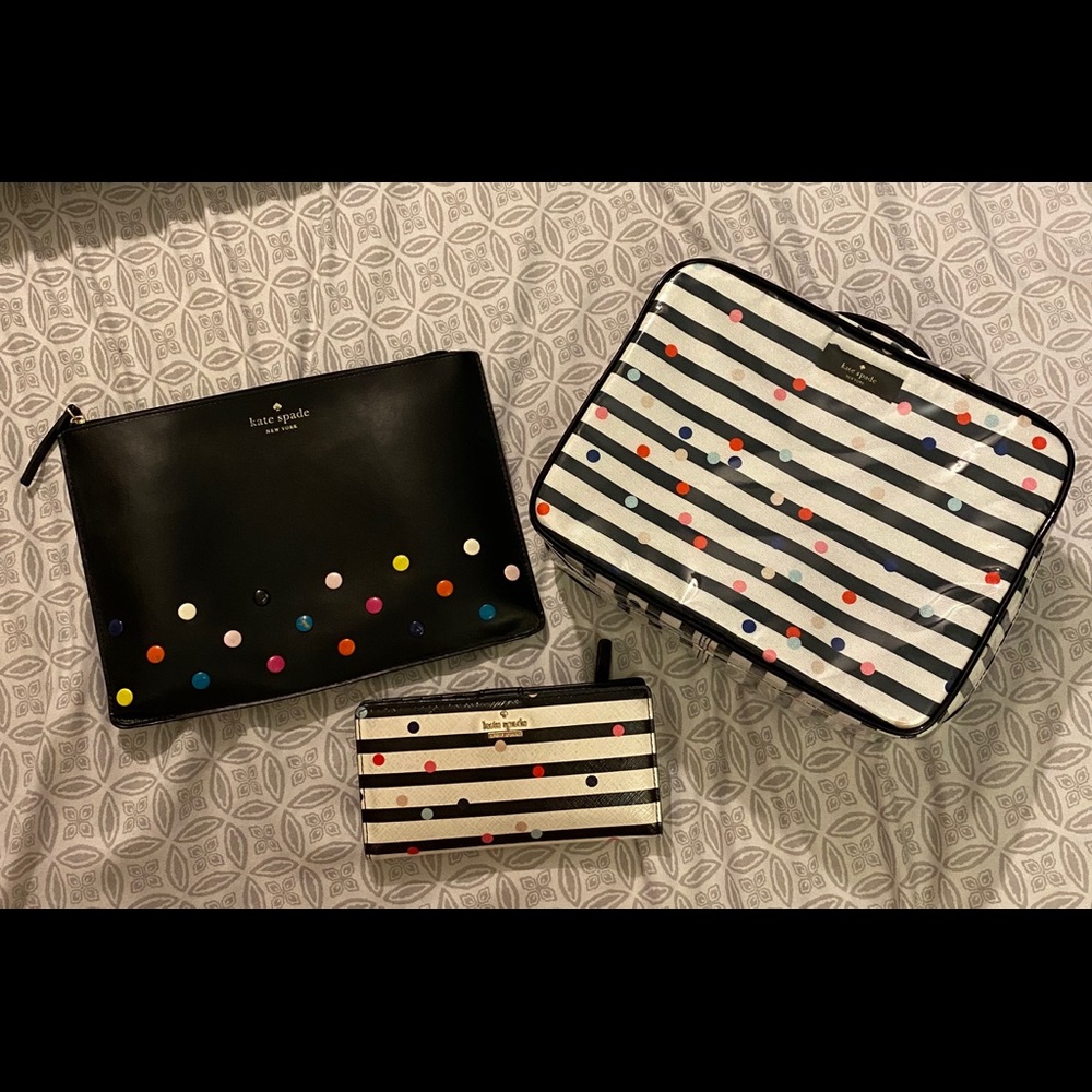 Kate Spade mutli colored confetti dot set